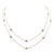 White Diamond Round Bezel Necklace in 14k White and Rose Gold For Sale