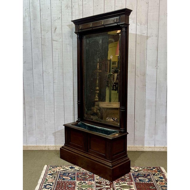 Antique Oak Cloakroom with Planter, 1890s For Sale - Image 11 of 18