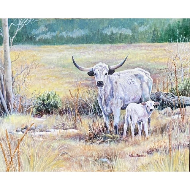 "Patience" Patience was a sweet longhorn cow who was patient with people and calves, and was very good at hiding her...