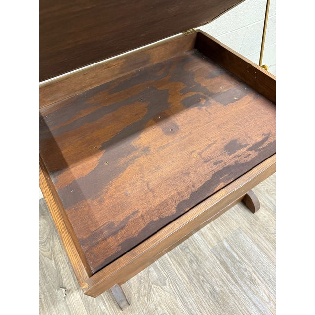 Vintage Adjustable Architect Drafting Table With Storage Compartment For Sale - Image 15 of 16