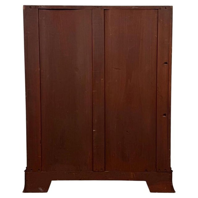 Early 20th Century English Cross-Banded Mahogany Bureau For Sale - Image 9 of 14