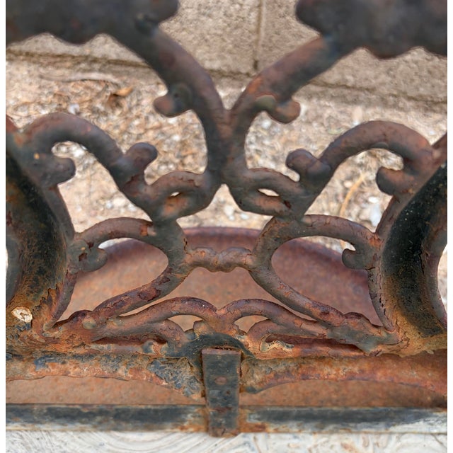 Dark Green 19th Century English Gothic Revival Cast Iron Wall Planters - A Pair For Sale - Image 8 of 12
