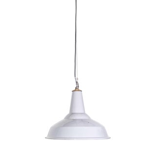 Industrial Enamelled Pendant Lamp from Benjamin, 1950s For Sale
