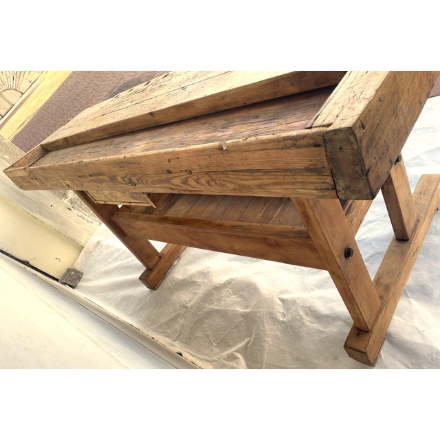 Carpenters Workbench with Drawer and Trough, 1900s For Sale - Image 4 of 18
