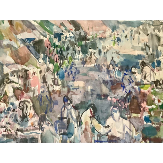 This product is an original signed watercolor painting by Avraham Binder measuring 36”x28”, showcasing an impressionistic...