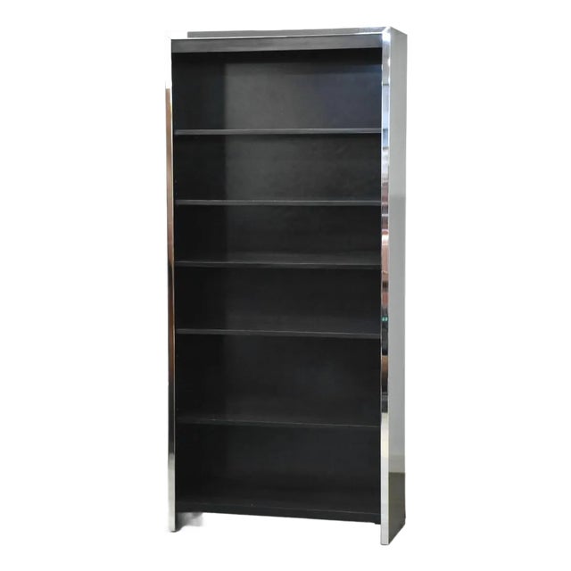 1960s Milo Baughman Style Chrome Bookcase John Stuart For Sale