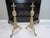 Metal Late 18th Century Pair of French Claw Foot Fleur D Elise Finial Brass Andirons For Sale - Image 7 of 7