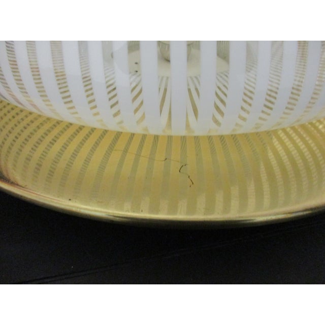 Metal Mid-Century Italian Tessuto Ceiling Lamp from Venini, 1970s For Sale - Image 7 of 9