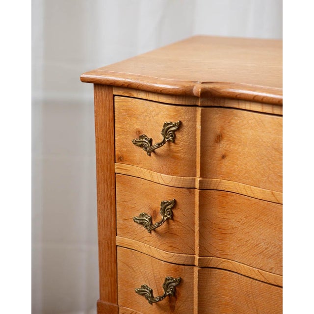 Brown 1970s Danish Modern Oak Side Chest Attributed to Henning Kjaernulf For Sale - Image 8 of 14