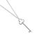 Early 21st Century Ladies Tiffany & Co. 925 Sterling Silver Clover Trefoil Key Pendant Necklace For Sale - Image 5 of 9