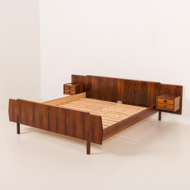 Mid-Century Modern Scandinavian Bed in Rosewood, 1960s For Sale - Image 18 of 18