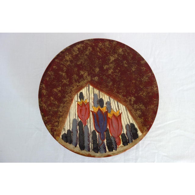 Red and Gold Fruit Bowl by Louis Dage, 1930s For Sale - Image 3 of 9