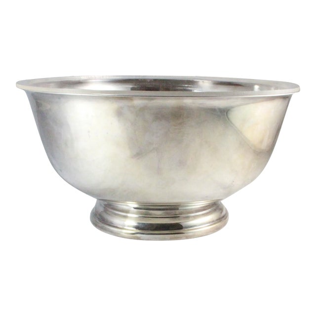 Mid 20th Century Gorham Silver Plate Yc 784 Serving Bowl Round Footed For Sale