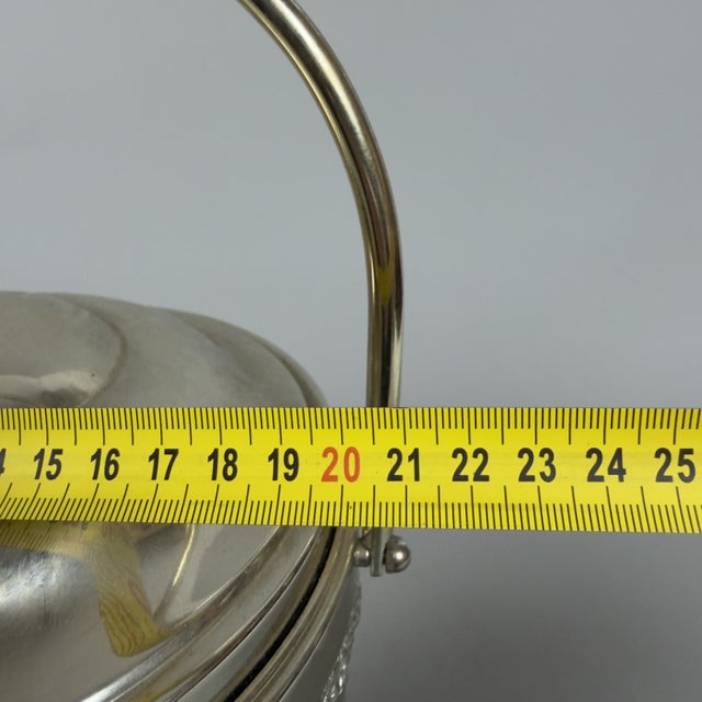 Victorian Style Silver-Plated Ice Bucket with Feet For Sale - Image 9 of 11