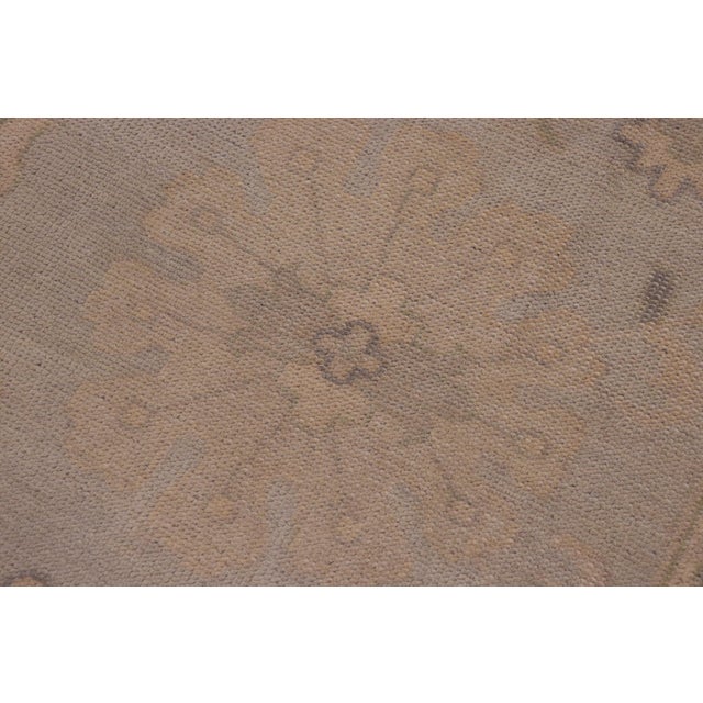 Textile 1990s Boho Chic Gray/Lt. Blue Wool Rug -8'11 X 12'2 For Sale - Image 7 of 10