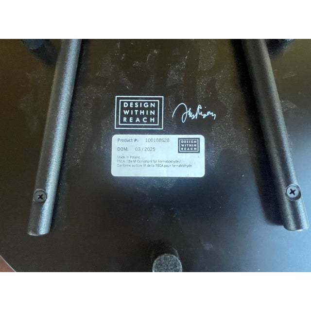 2010s Mid Century DWR Jens Risom Black Enamel t.710 Small Side Table For Sale - Image 5 of 5