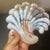 Art Deco Vintage 1960's Duncan & Miller Pink Opalescent Shell Plate "Sanibel" For Sale - Image 3 of 6