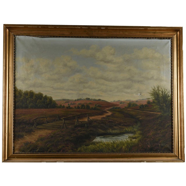 Landscape, Oil on Canvas, Early 1900s, Framed For Sale