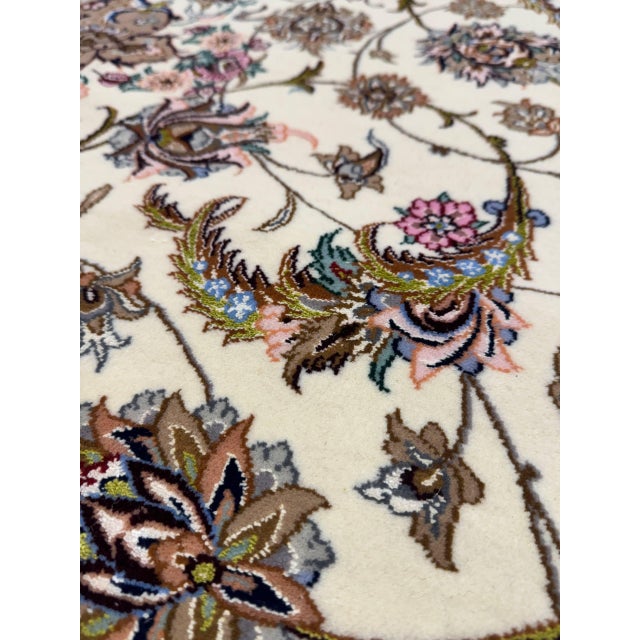 Super Fine Hand Knotted Persian Silk & Wool Isfahan Rug 8'3"x 11'9" For Sale - Image 10 of 16