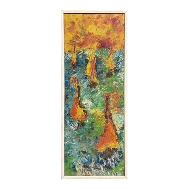 Mid-Century Florentine Oil on Board Painting – Italian Vintage Art For Sale