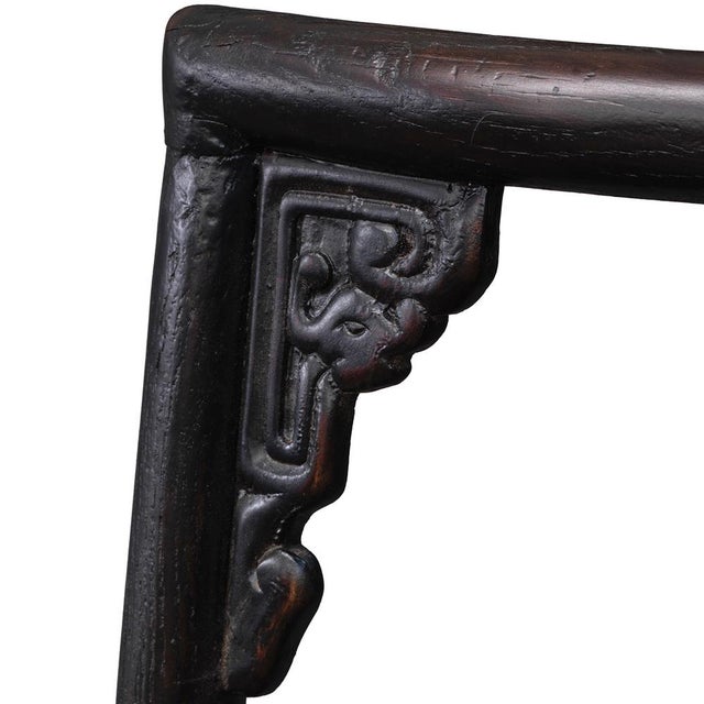 Set of Chinese Elm Southern Official Chairs For Sale - Image 6 of 7