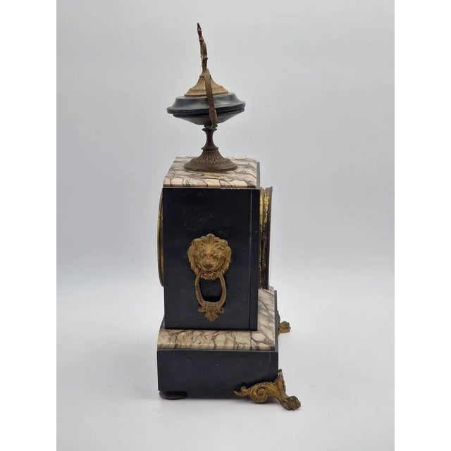 Traditional French Marble Pendulum Clock For Sale - Image 3 of 11