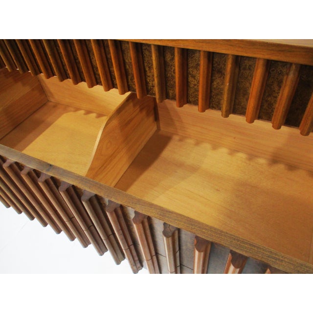 Mid Century Walnut Highboy Dresser in the Style of Altavista Lane For Sale - Image 10 of 13