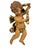 Baroque Matching Pair Vintage Osvaldo Moroder Val Gardena Wood Carved Cherubs Angels Putti 11" For Sale - Image 3 of 10