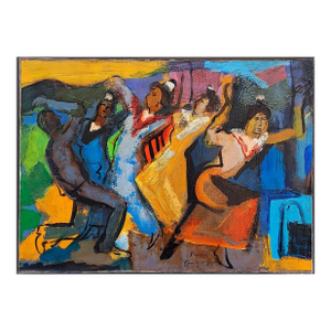 Pierre Ambrogiani (1907-1985) Les Arlésiennes Painting Oil/Canvas Original Artwork