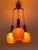 1970s Space Age Orange Arcylic Glass Spaghetti Three-Light Cascading Hanging Light Chandelier, 1970s For Sale - Image 5 of 13