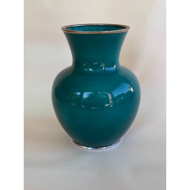 Gorgeous Ando vase. From its origins in the late 1800's, the Ando Cloissone factory is still in production today....