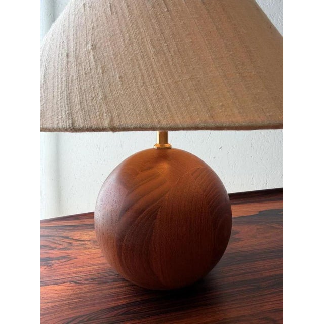 Danish Teak Table Lamp from Kirk Copenhagen, 1960s For Sale - Image 4 of 8