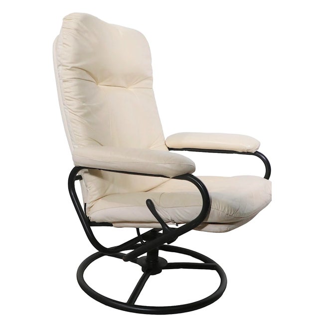 Adjustable Leather Lounge Chair With Ottoman by Pallister of North Dakota For Sale - Image 12 of 13