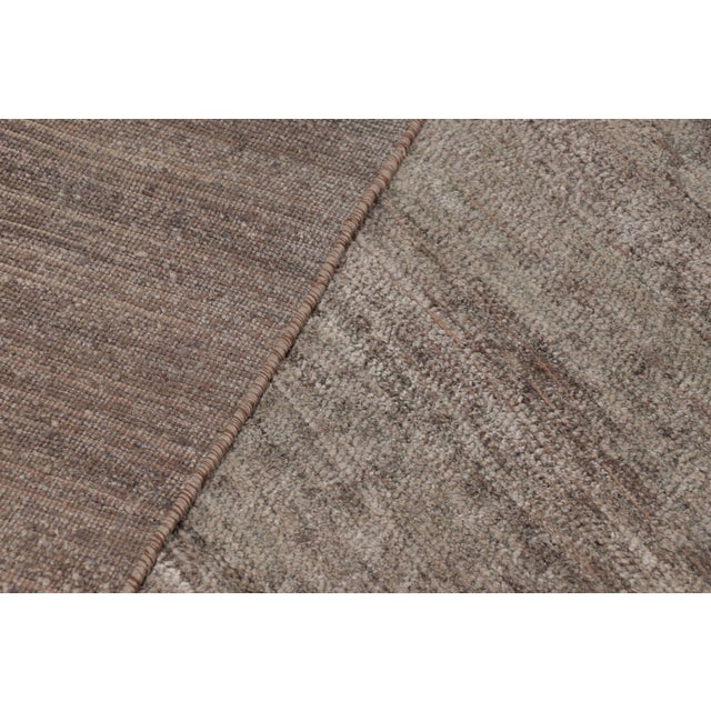 Beige Rug & Kilim’s Modern Textural Rug in Neutral Taupe and Gray Tone-on-Tone -10x19 For Sale - Image 8 of 8