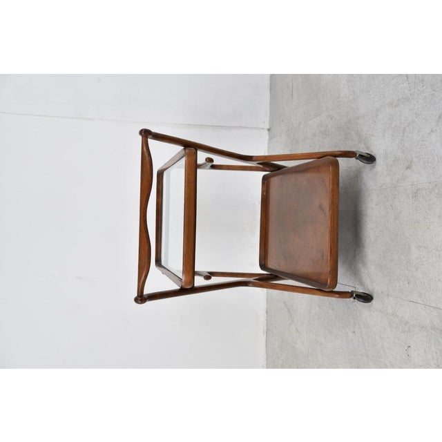 Vintage Italian Serving Trolley attributed to Cesare Lacca, 1950s For Sale - Image 11 of 14