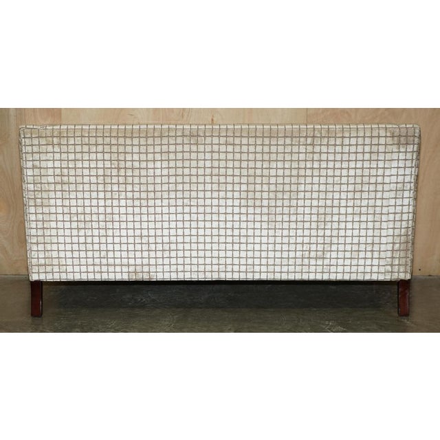 Set of Handmade Fabric Upholstered Sofa & Footstool, England For Sale - Image 13 of 18