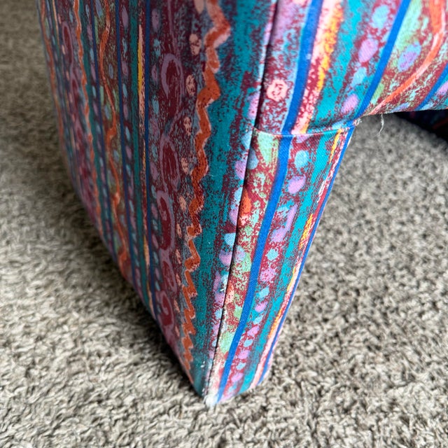 Postmodern Multi Colored Barrell Chair For Sale - Image 10 of 11