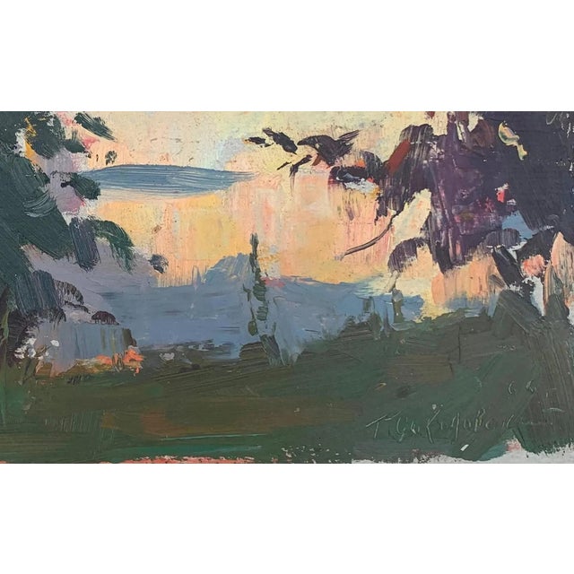 1970s Original Spring Rural Landscape Oil Painting, Ukrainian Impressionism 22-35 For Sale - Image 6 of 6