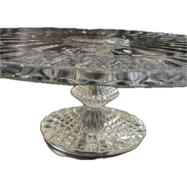 Elevate your tablescape with this breathtaking Baccarat Mille Nuits pedestal cake plate. Designed by the renowned artist...