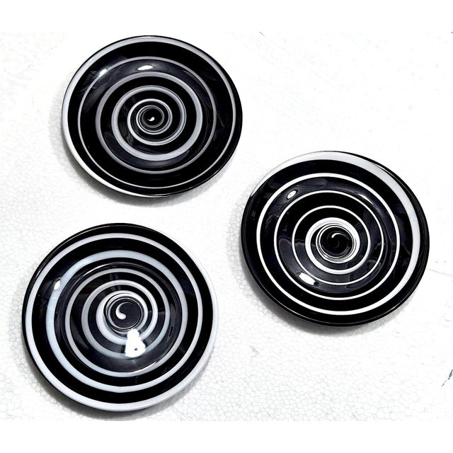 Vintage Italian Art Glass Plates for Leonardo, Set of 3 For Sale - Image 9 of 11