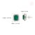 4.39ct Zambian Emerald Solitaire Stud Earrings With Diamonds in 14k Solid Gold- A Pair For Sale - Image 11 of 16