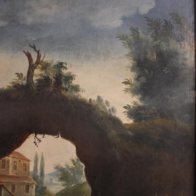 Late 18th Century French Artist, Landscape, 1780, Oil on Canvas For Sale - Image 5 of 16