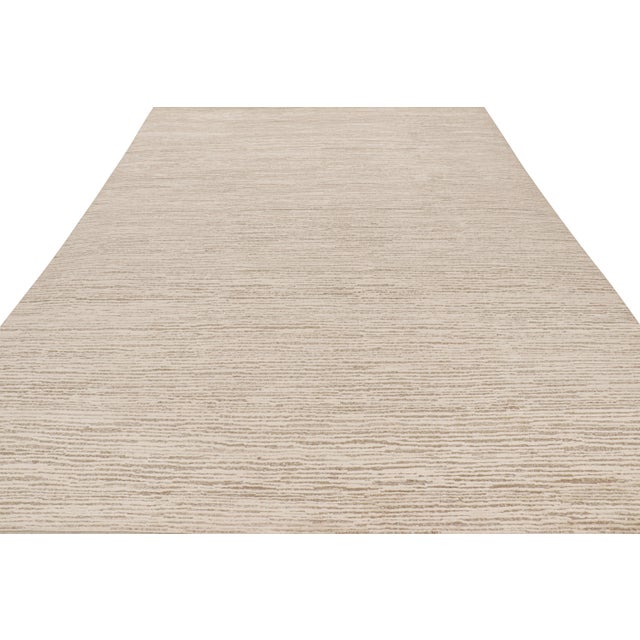 2010s Rug & Kilim’s Contemporary Textural Rug With Beige and Cream White Tones For Sale - Image 5 of 8