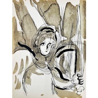 Marc Chagall, Angel with Sword, 1956, Lithograph For Sale