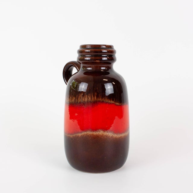 Mid-Century Modern Vintage West German Ceramic Vase from Scheurich, 1970s For Sale - Image 3 of 14