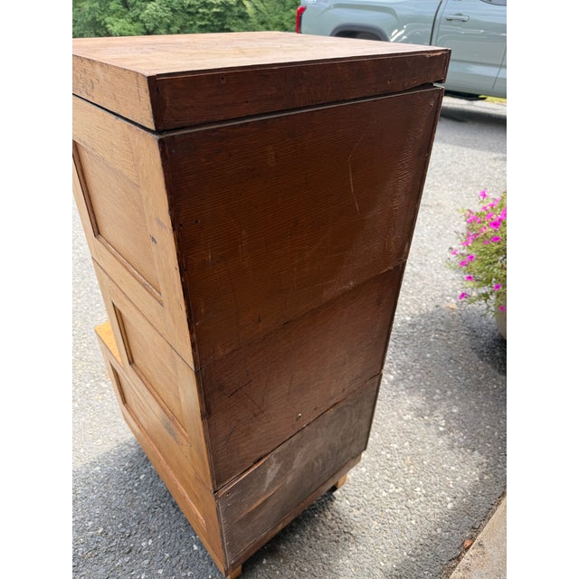Early 20th Century Library Bureau Quarter-Sawn Oak Modular Filing & Storage Cabinet For Sale - Image 9 of 18