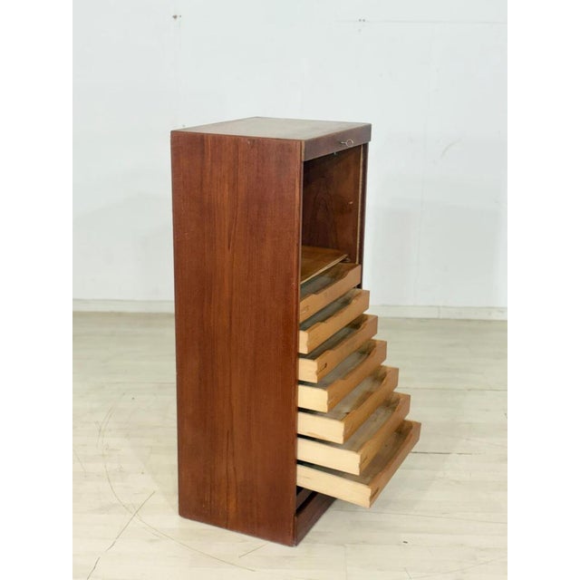 Vintage Danish Teak Roll-Top Cabinet For Sale - Image 5 of 14