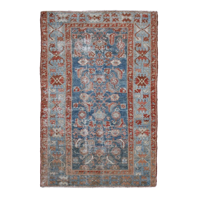 1930s Hand Knotted Vintage Malayer Rug. 3'6"x 5'6" For Sale