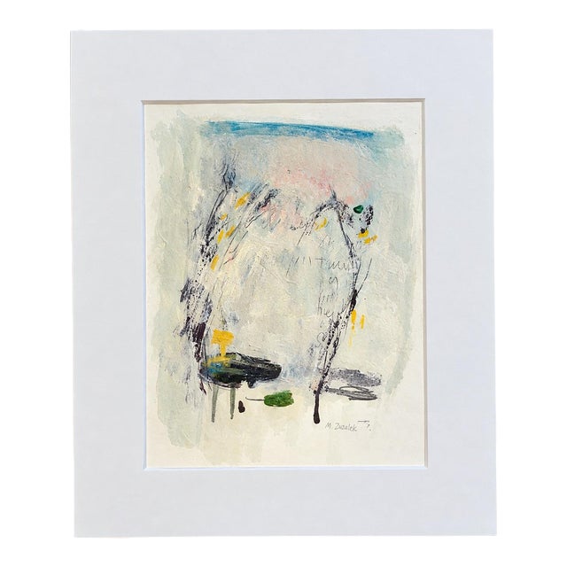 "Sandpiper" Abstract Mixed Media on Paper. For Sale