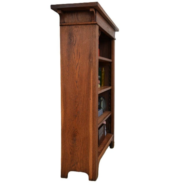 Arts and Crafts Oak Open Bookcase, 1900 For Sale - Image 12 of 16